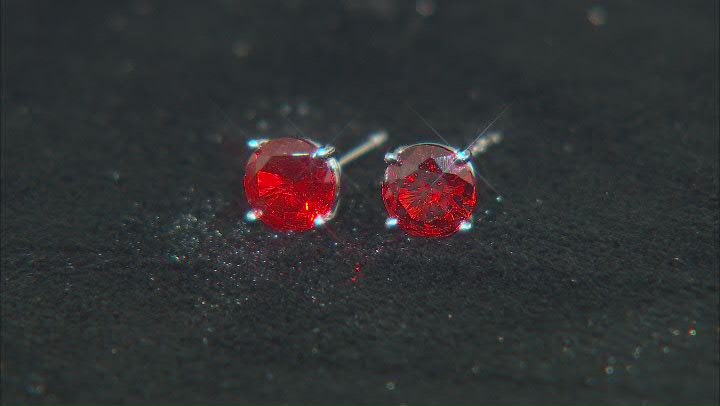 Multi Color Cubic Zirconia And Simulants Rhodium Over Silver Stud Earring Set Of 12, 15.00ctw Video Thumbnail