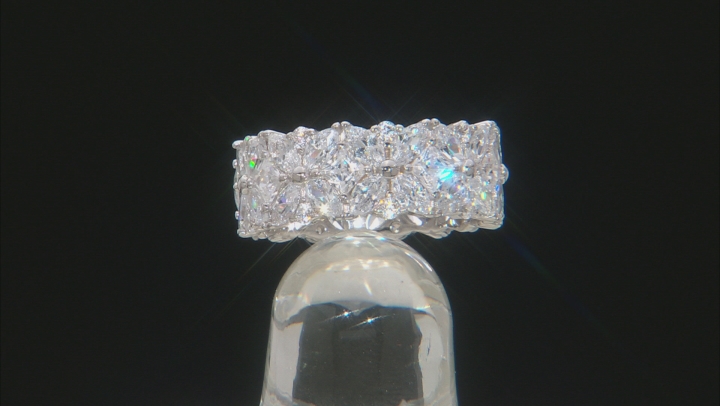 Cubic Zirconia Rhodium Over Sterling Silver Ring 10.50ctw Video Thumbnail