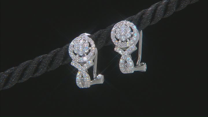 Cubic Zirconia Rhodium Over Sterling Silver Jewelry Set 2.50ctw Video Thumbnail