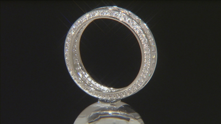 Cubic Zirconia Rhodium Over Sterling Silver Band 4.00ctw Video Thumbnail