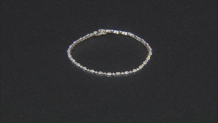 White Cubic Zirconia Rhodium Over Sterling Silver Bracelet 1.50ctw Video Thumbnail
