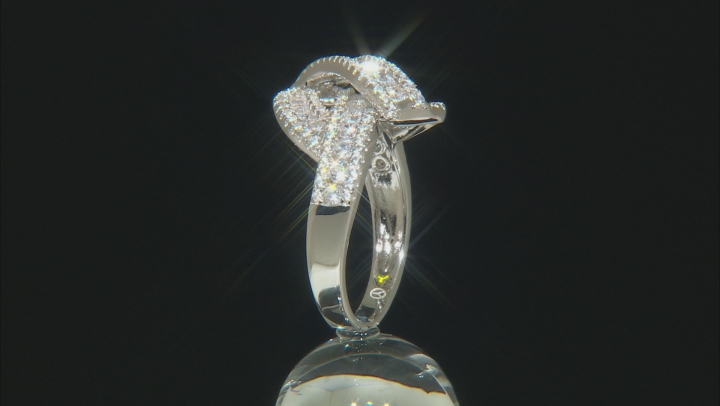 White Cubic Zirconia Rhodium Over Silver Ring 2.95ctw Video Thumbnail