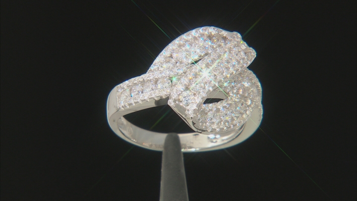 White Cubic Zirconia Rhodium Over Silver Ring 2.95ctw Video Thumbnail