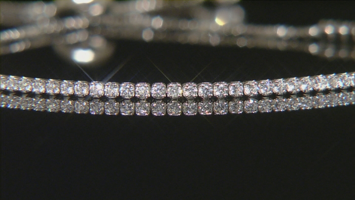 White Cubic Zirconia Rhodium Over Silver Bracelet 2.07ctw Video Thumbnail