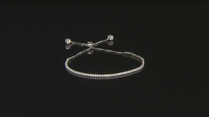 White Cubic Zirconia Rhodium Over Silver Bracelet 2.07ctw Video Thumbnail