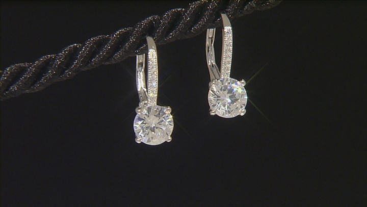 Cubic Zirconia Rhodium Over Silver Earrings 5.80ctw Video Thumbnail