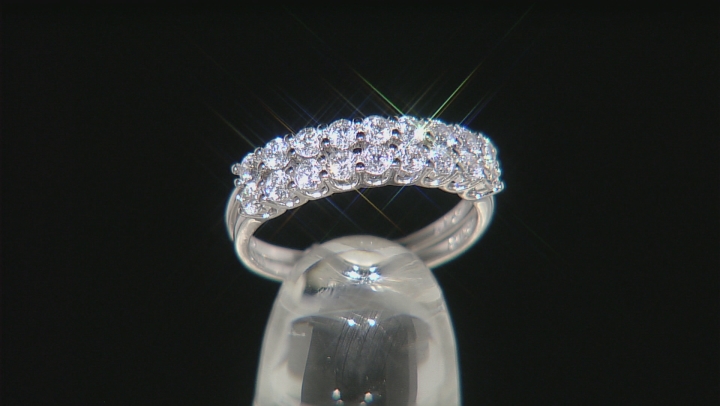 White Cubic Zirconia Rhodium Over Sterling Silver Rings 2.00ctw Video Thumbnail