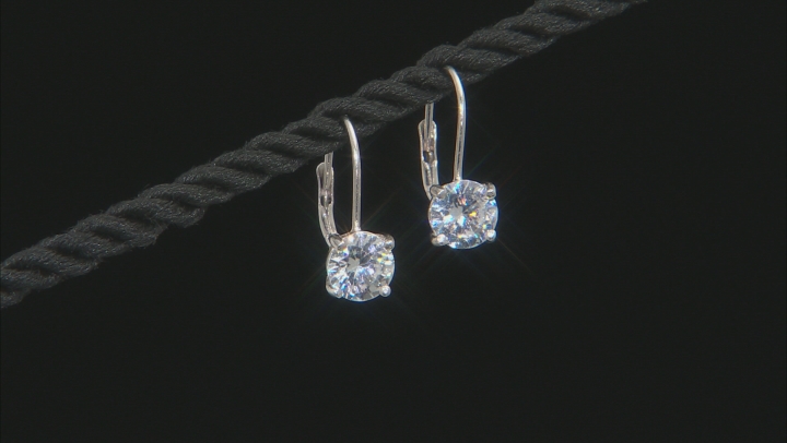 White Cubic Zirconia Rhodium Over Sterling Silver Earrings And Ring 7.80ctw