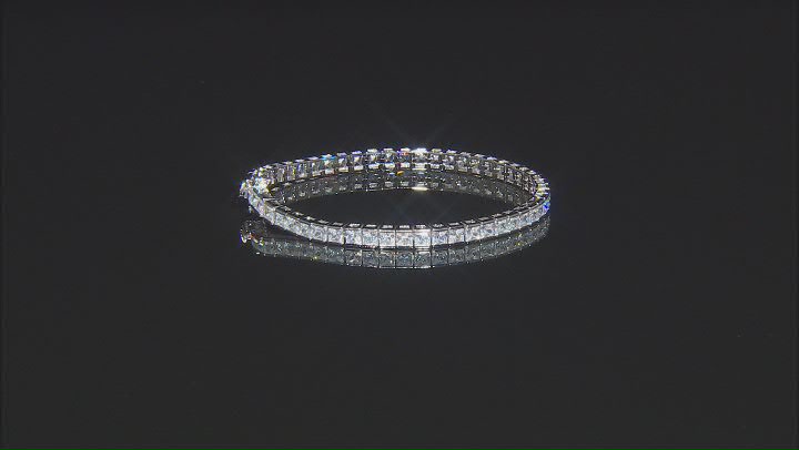 White Cubic Zirconia Rhodium Over Sterling Silver Bracelet 13.00ctw Video Thumbnail