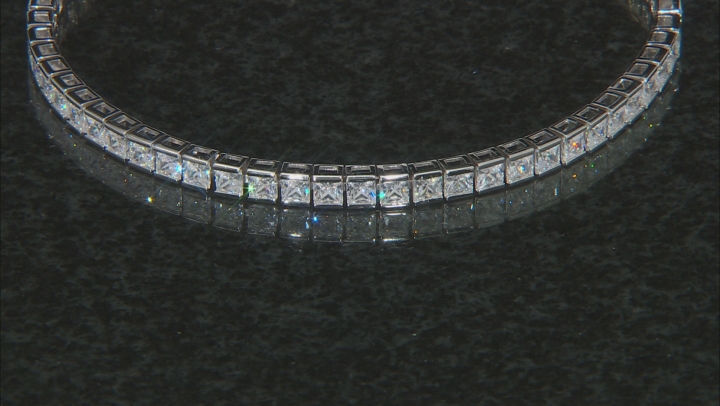 White Cubic Zirconia Rhodium Over Sterling Silver Bracelet 13.00ctw Video Thumbnail