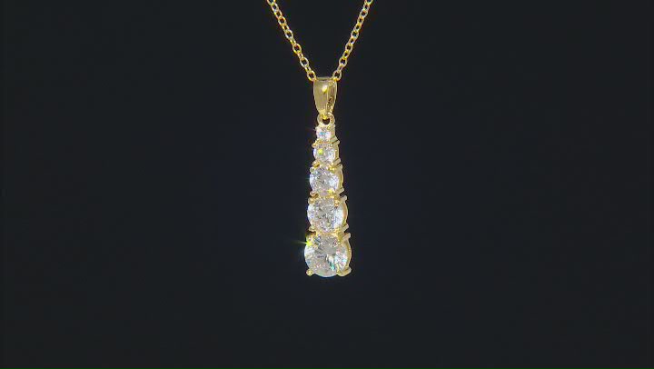 White Cubic Zirconia 18k Yellow Gold Over Sterling Silver Jewelry Set 27.70ctw Video Thumbnail