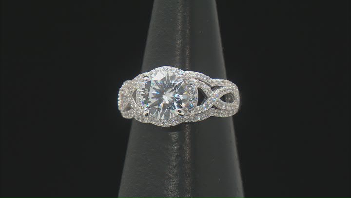 White Cubic Zirconia Rhodium Over Sterling Silver Ring and Earrings 11.29ctw Video Thumbnail