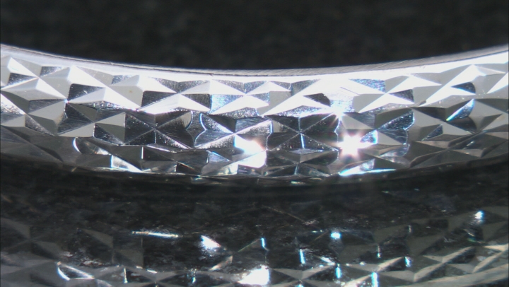 Sterling Silver Diamond Cut Hinged Bangle Bracelet Video Thumbnail