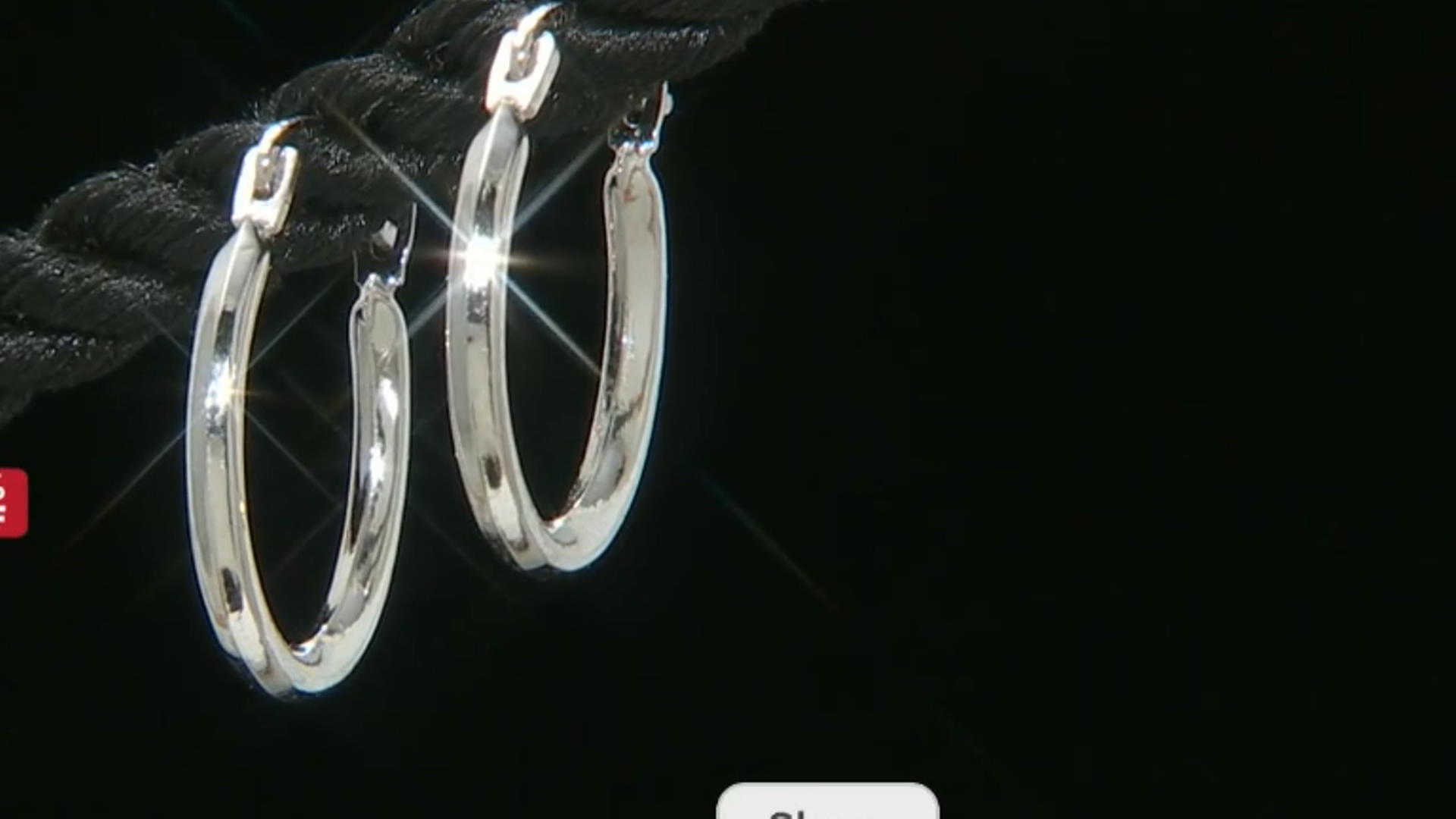 10k White Gold Tube Hoop Earrings 1.5mm Gauge Video Thumbnail
