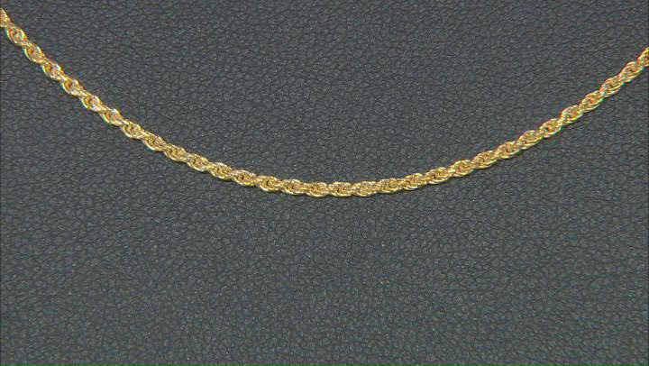 18K Yellow Gold Over Sterling Silver 1.3MM Diamond-Cut Set Of 4 Rope Chain Video Thumbnail