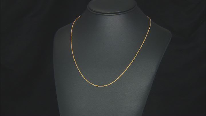 18K Yellow Gold Over Sterling Silver 1.3MM Diamond-Cut Set Of 4 Rope Chain Video Thumbnail