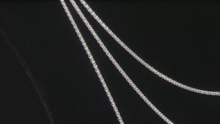 Sterling Silver Popcorn Link Chain Set 18, 20, And 24 inch Video Thumbnail