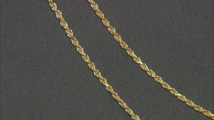 18k yellow gold over sterling silver rope chain. Video Thumbnail