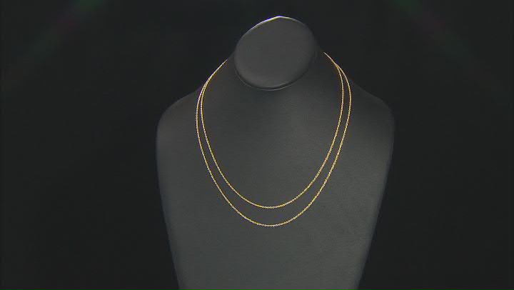 18k yellow gold over sterling silver rope chain. Video Thumbnail
