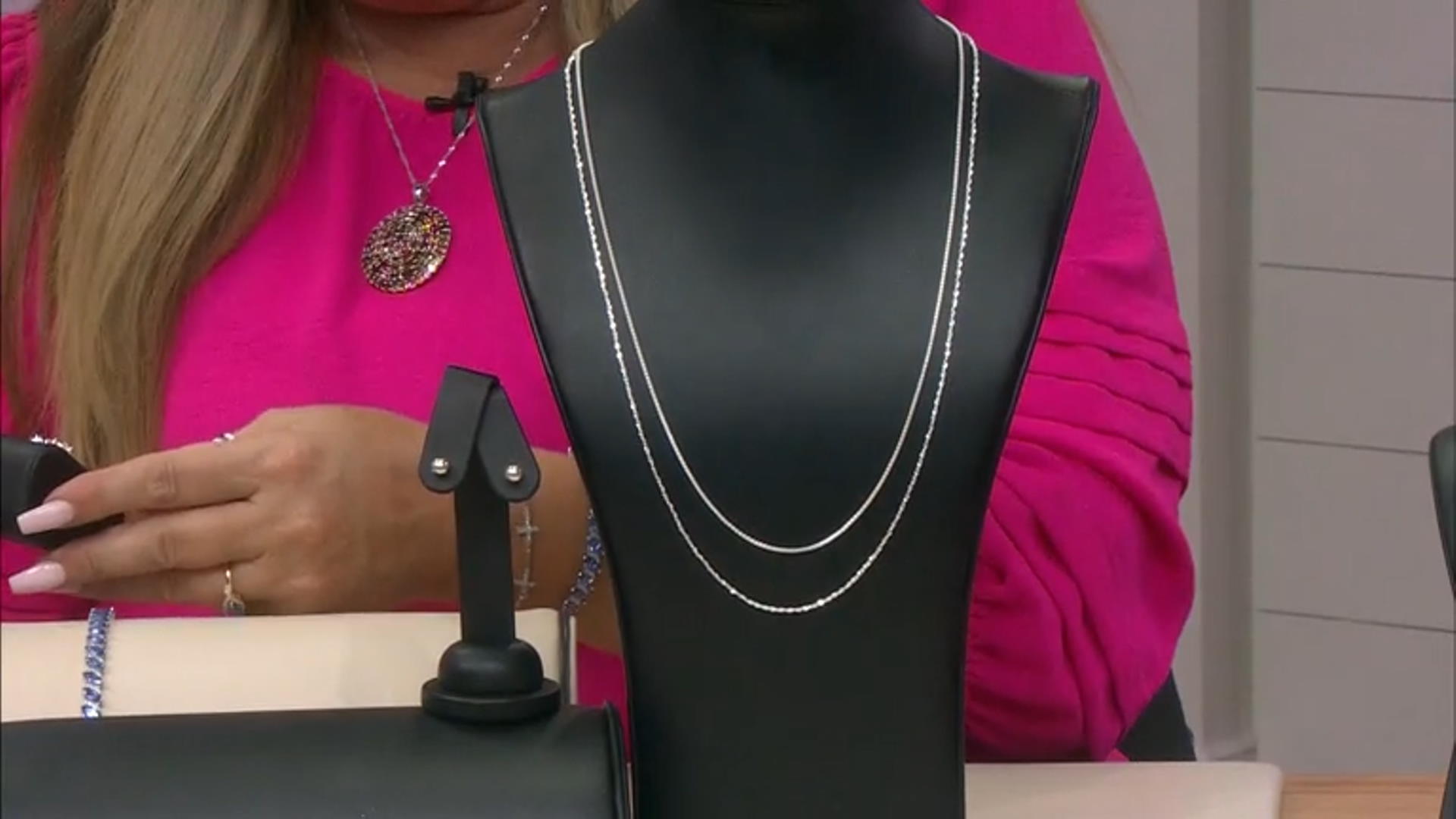 Sterling Silver Twisted Serpentine & Diamond Cut Popcorn Chain Necklace Set 24 Inch Video Thumbnail