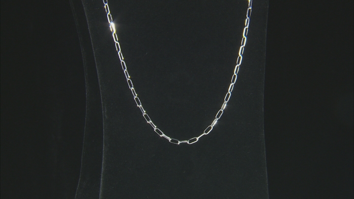 Sterling Silver 3.5MM Elongated Paperclip Chain Video Thumbnail