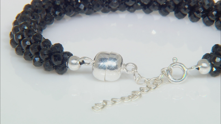 Black Spinel Sterling Silver Bracelet Video Thumbnail