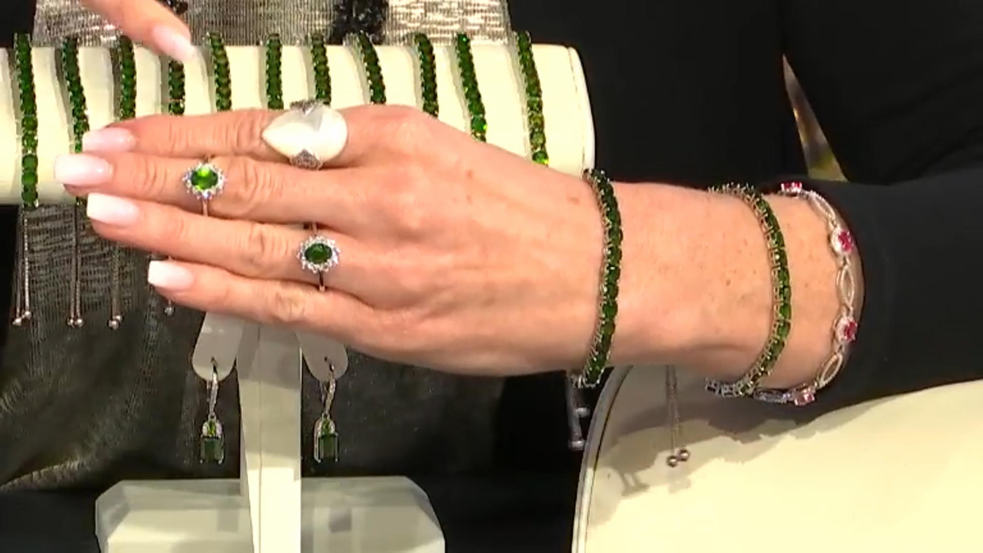 Green Chrome Diopside Rhodium Over Sterling Silver Ring 2.00ctw Video Thumbnail