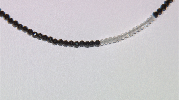 Black Spinel Rhodium Over Sterling Silver Beaded Necklace 30.00ctw Video Thumbnail