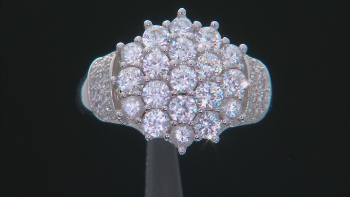 White Zircon Rhodium Over Sterling Silver Ring 2.61ctw Video Thumbnail