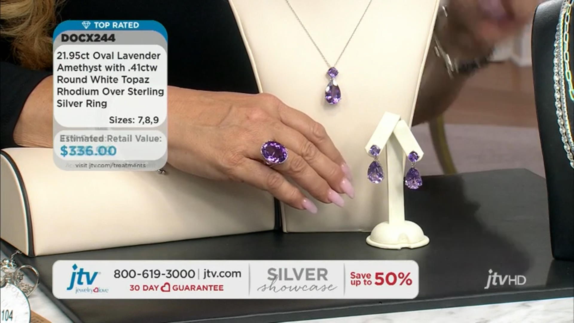 Lavender Amethyst Rhodium Over Silver Ring 22.36ctw Video Thumbnail