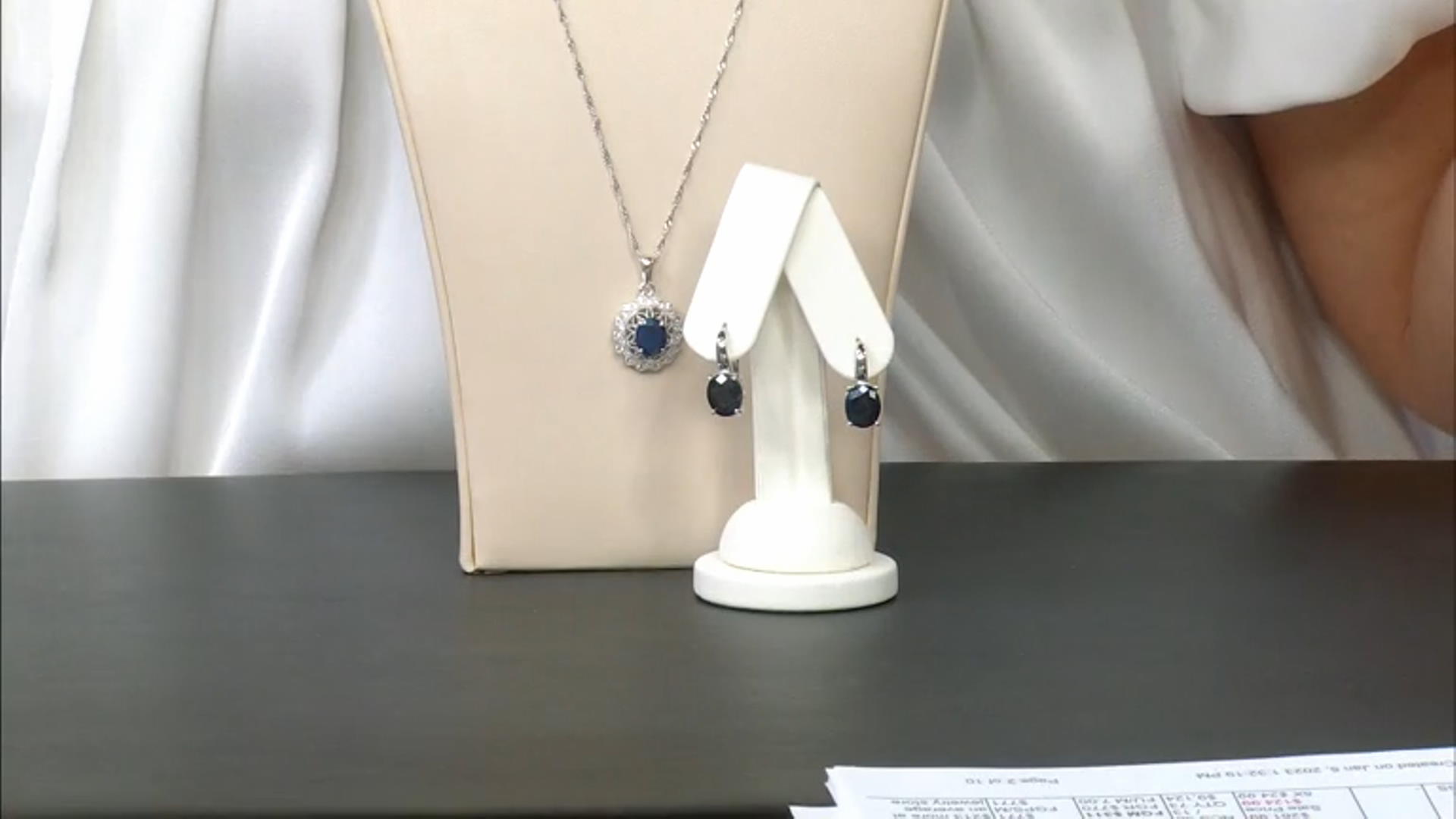 Blue Midnight Sapphire Sterling Silver Earrings 6.00ctw Video Thumbnail