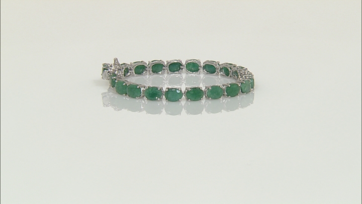 Green Emerald Sterling Silver Bracelet 24.27ctw Video Thumbnail