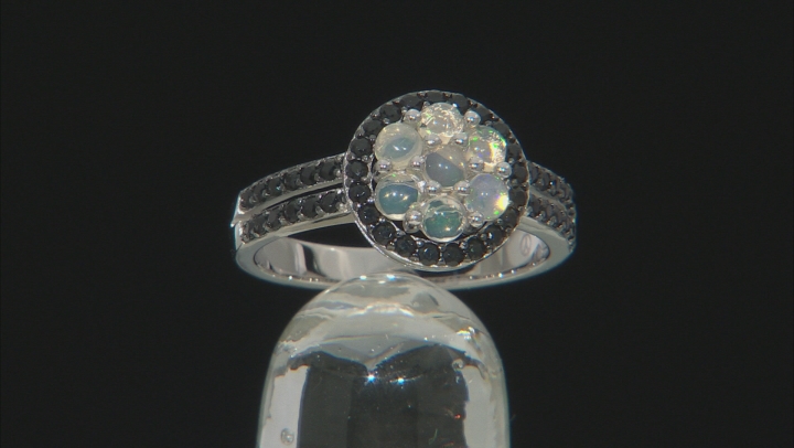 Ethiopian Opal Rhodium Over Sterling Silver Ring 1.28ctw - DOCX415 ...