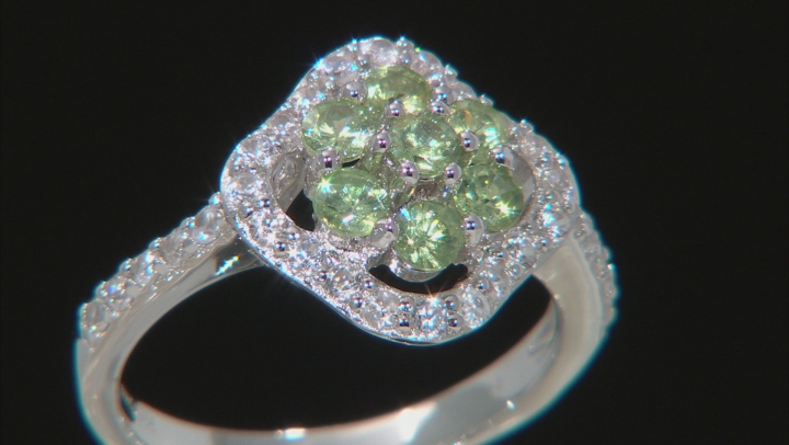 Green Demantoid Sterling Silver Ring 1.32ctw Video Thumbnail