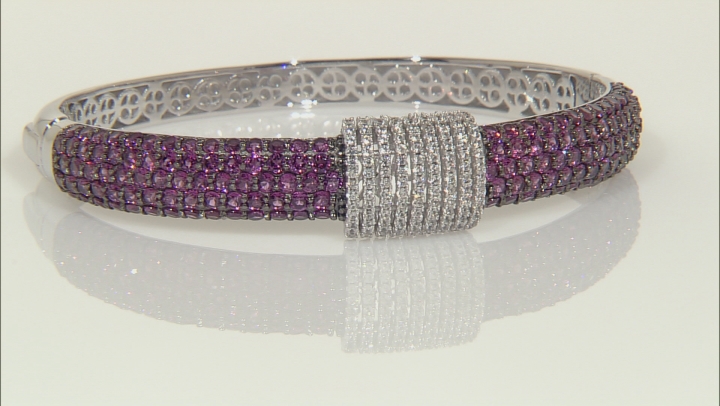 Open Star Sterling Silver Corded Bracelet in Bright Magenta