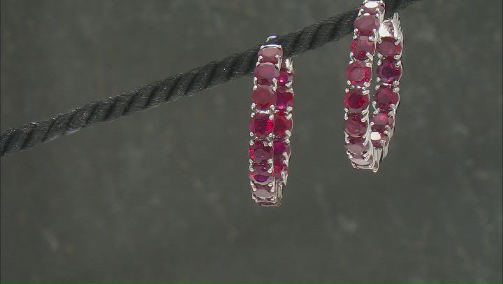 Mahaleo® Ruby Rhodium Over Sterling Silver Earrings 19.00ctw Video Thumbnail
