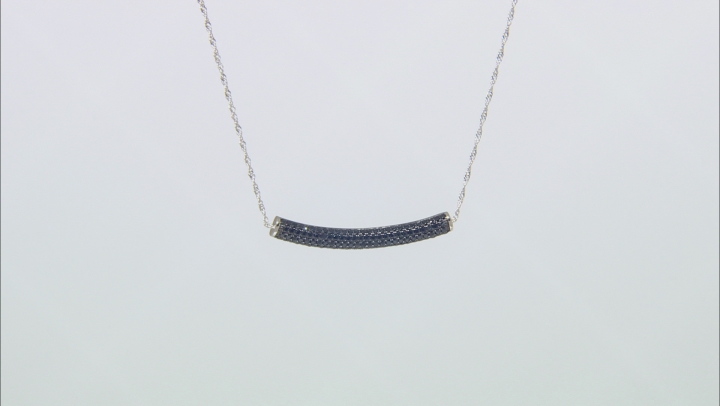 Black Spinel Rhodium Over Sterling Silver Necklace 2.07ctw Video Thumbnail