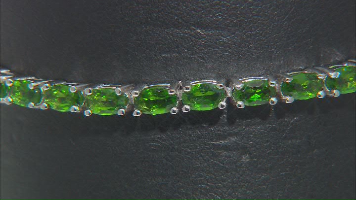 Green Chrome Diopside Rhodium Over Sterling Silver Bracelet 2.80ctw Video Thumbnail