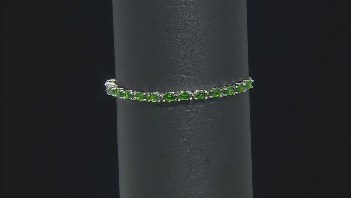 Green Chrome Diopside Rhodium Over Sterling Silver Bracelet 2.80ctw Video Thumbnail