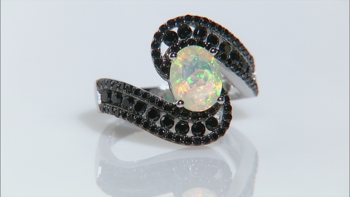 Ethiopian Opal Rhodium Over Sterling Silver Ring 2.75ctw Video Thumbnail