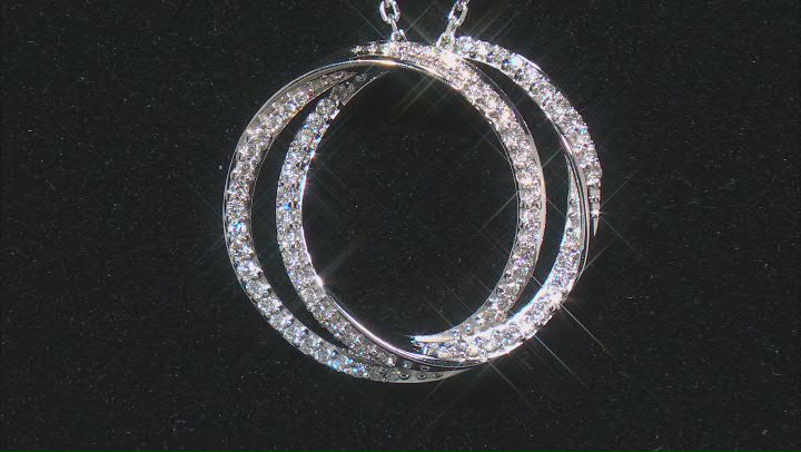 White Diamond 10k White Gold Slide Pendant With Cable Chain 0.25ctw Video Thumbnail