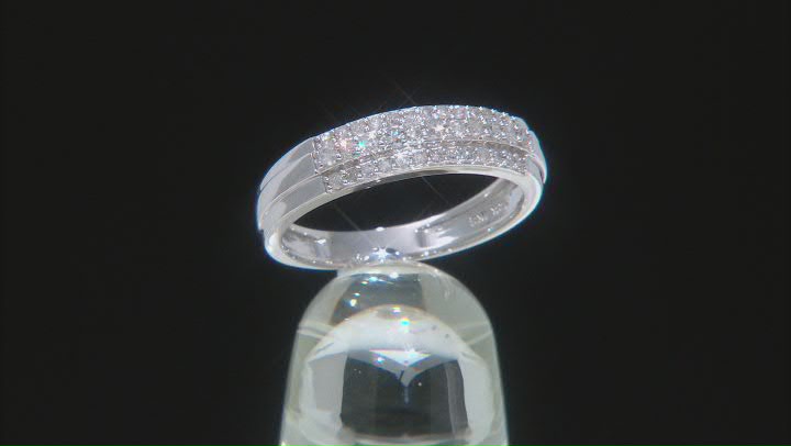 White Diamond 10K White Gold Band Ring 0.25ctw Video Thumbnail