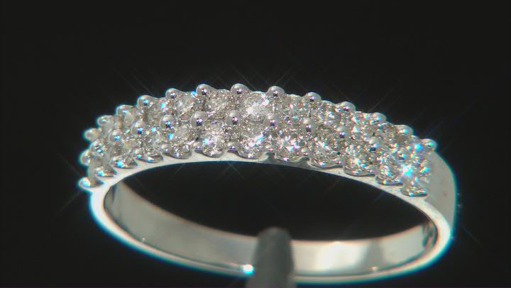 White Diamond 10K White Gold Band Ring 0.50ctw