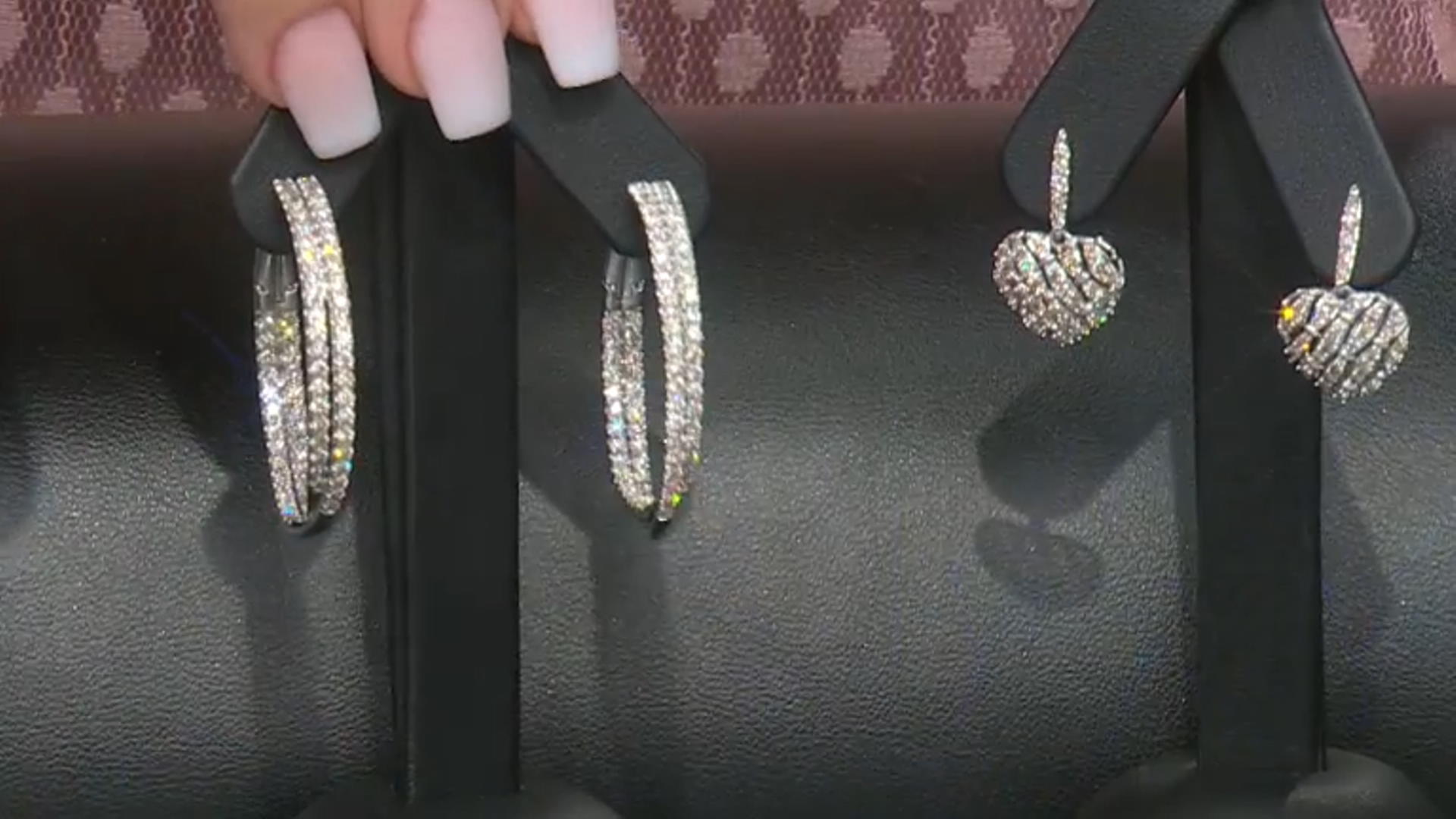 White Diamond 10k White Gold Inside-Out Hoop Earrings 3.00ctw Video Thumbnail