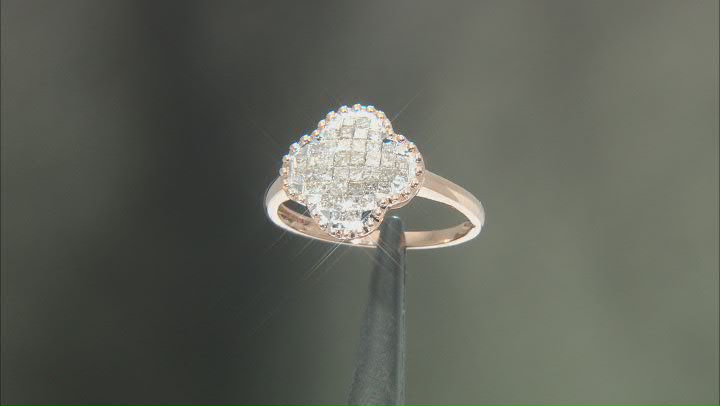 Candlelight Diamonds™ 10k Rose Gold Cluster Ring 0.55ctw Video Thumbnail