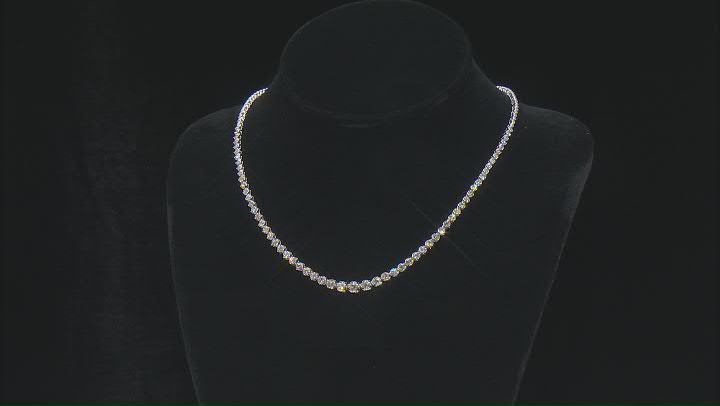 White Diamond 10k White Gold Tennis Necklace 4.00ctw Video Thumbnail