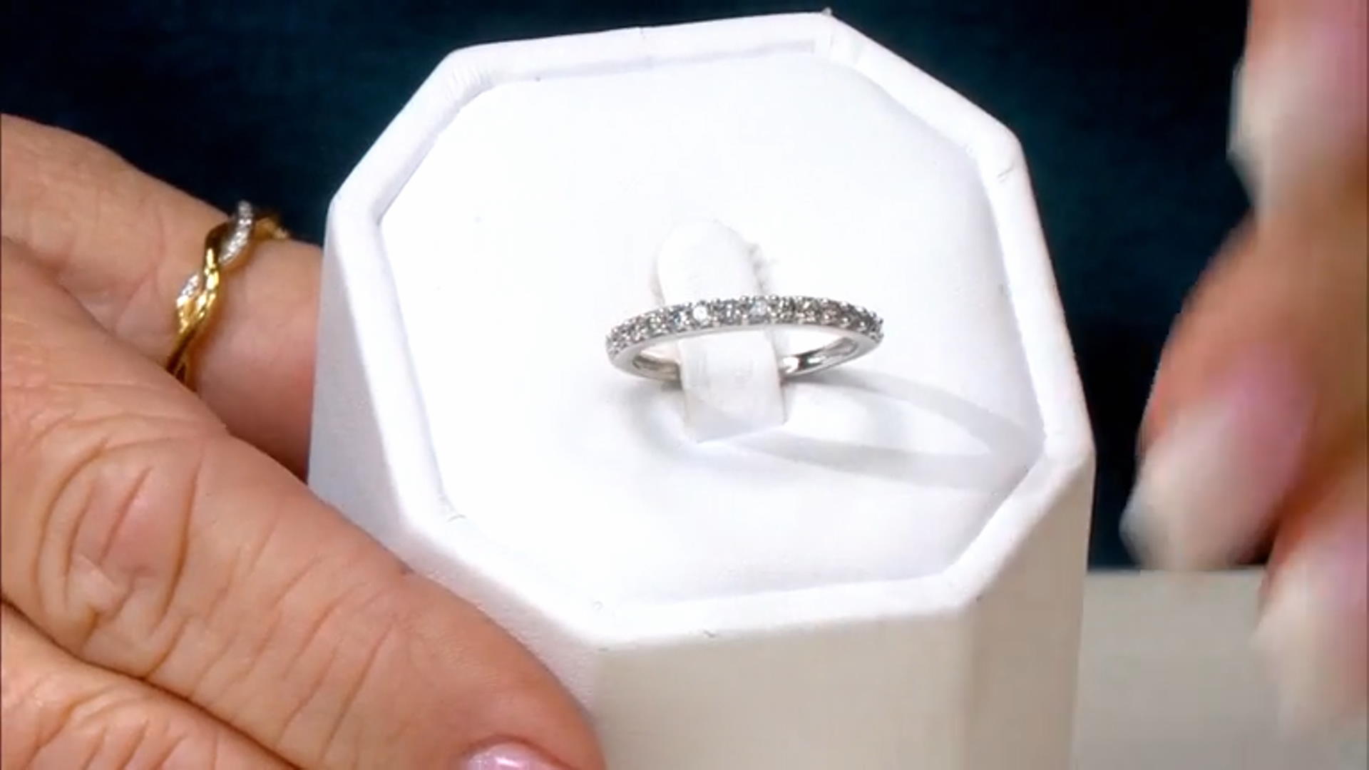 White Diamond 10k White Gold Band Ring 0.40ctw Video Thumbnail