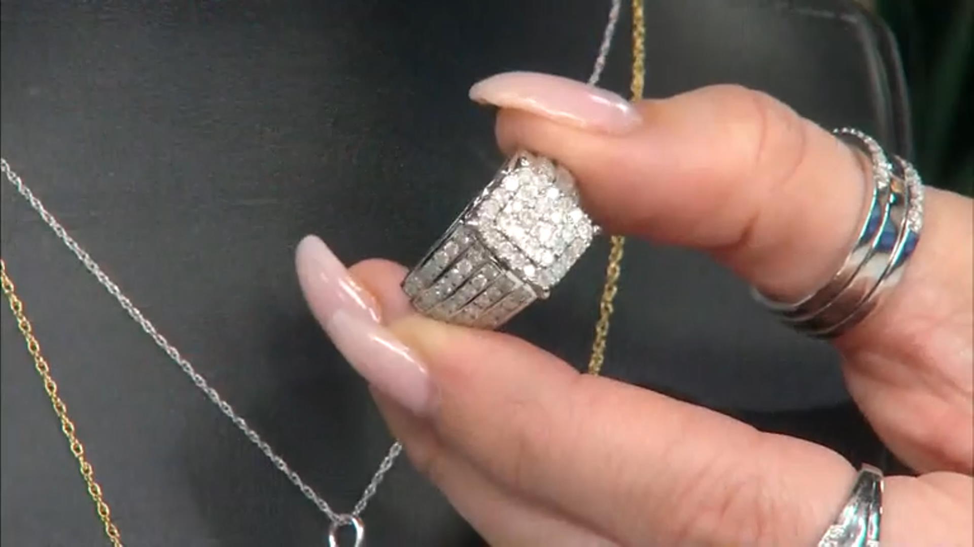 White Diamond 10k White Gold Cluster Ring 2.25ctw Video Thumbnail
