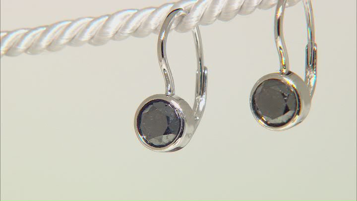 Black Diamond Rhodium Over Sterling Silver Drop Earrings 2.00ctw Video Thumbnail