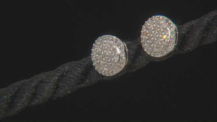 White Diamond 10k White Gold Cluster Stud Earrings
0.25ctw Video Thumbnail